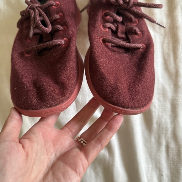 Allbirds Burgandy Wool Runners | Size 8 - Picture 4 of 7